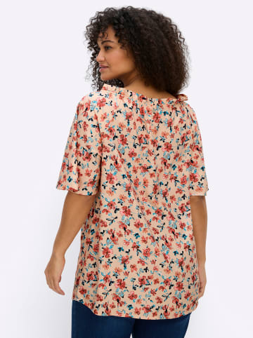 sheego Tunika in apricot-ozean-bedruckt