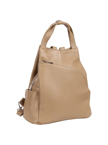 Toscanto Toscanto Cityrucksack Leder taupe, beige ca. 27cm