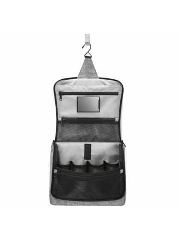 Reisenthel cosmetics toiletbag XL - Kulturbeutel 28 cm (smiley grey) in twist silver