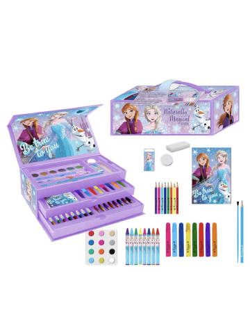 Disney Frozen Mal- und Zeichenkoffer Kinder Kreativset mit Stiften & Zubehör