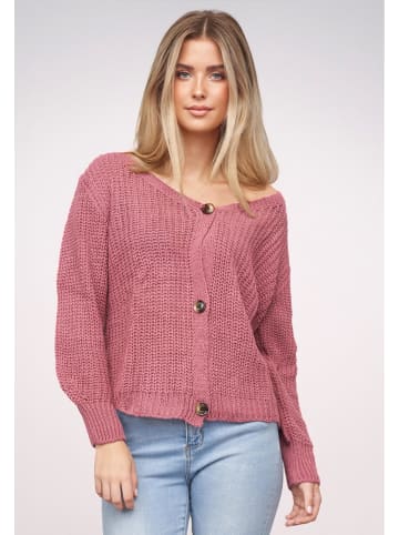 Cloud5ive Cloud5ive Knit Cardigan with buttons in nostalgia rose
