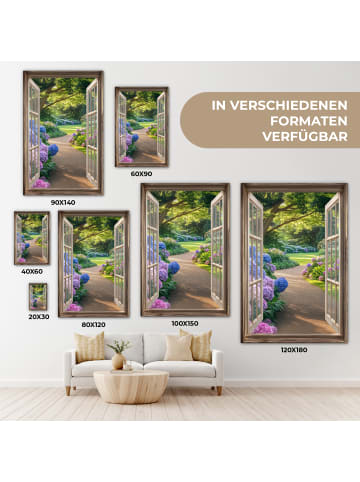 MuchoWow Leinwand Bilder Pastellblau