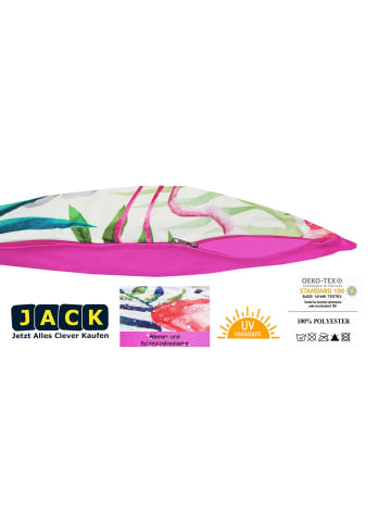 JACK 2er Set Motiv Outdoor Kissenhülle Kissenbezug 45x45cm in Flamingo