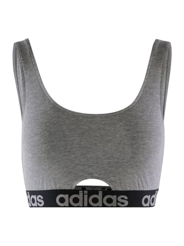 adidas Bustier SCOOP BRALETTE in grau-mel.