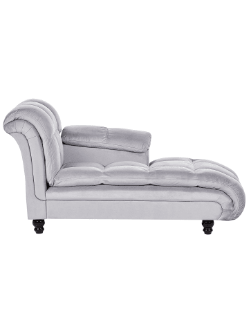 Beliani Chaiselongue LORMONT in Grau - (W) 141 x (H) 76 x (L) 70 cm linksseitig