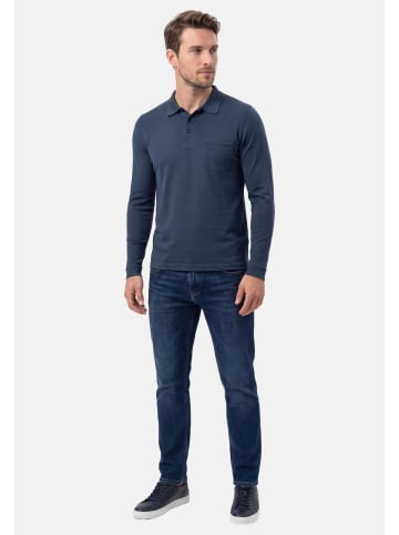 Ragman Poloshirt Basic in Blau / dunkelblau