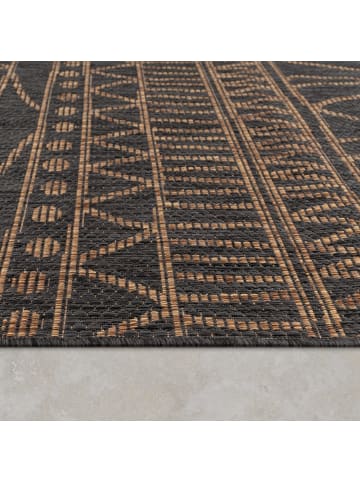 KADIMA DESIGN Teppich Kurzflor Boho Wohnzimmer schmutzabweisend in Natur