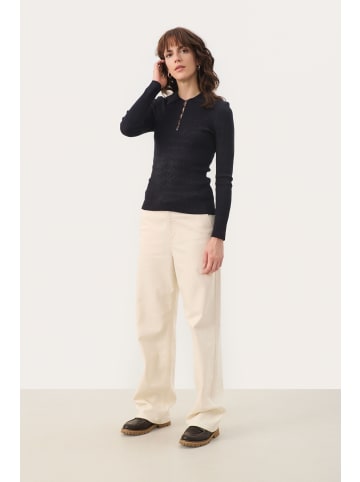 PART TWO Strickpullover MokiPW in Dark Navy/Black Lurex Stripe