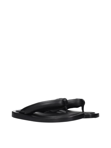 Jil Sander Schwarz Leder Flip-Flop Sandalen
