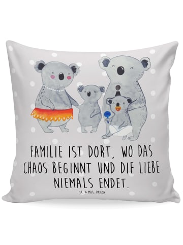 Mr. & Mrs. Panda kissen für couch Koala Familie mit Spruch in Grau Pastell