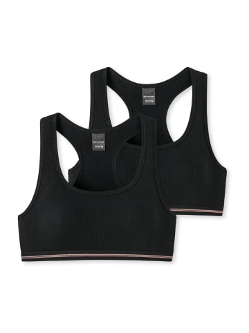 Schiesser Bustiers 2er-Pack Basic Kids in Schwarz