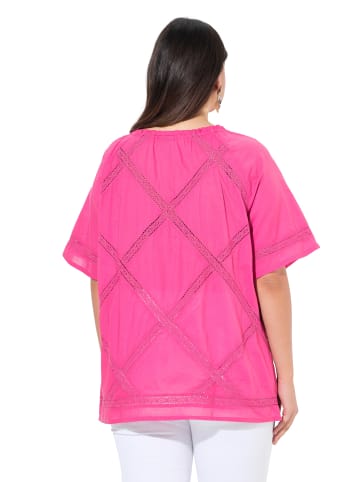 Ulla Popken Tunika in kräftiges pink