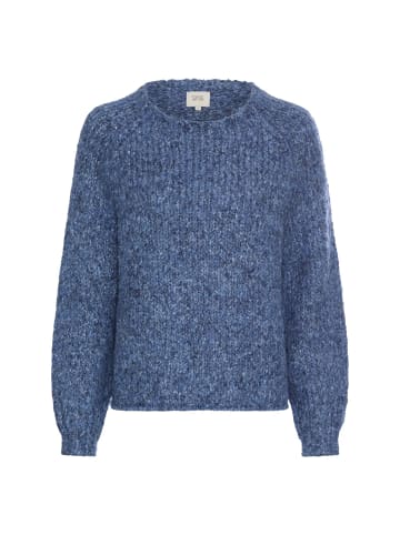 Camel Active Strickpullover mit weiten Ärmeln in Jeansblau