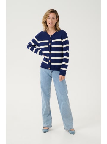 Cream Strickjacke CRMuka in Ocean Cavern Eggnog Stripe