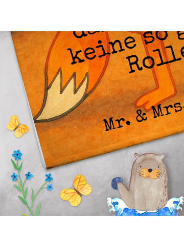 Mr. & Mrs. Panda Handtuch Fuchs Lord Design mit Spruch in Weiß