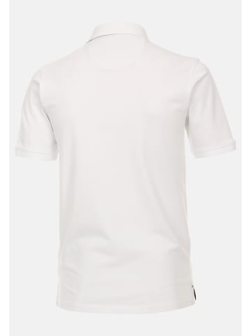 Casa moda Poloshirt Basic in Weiß / dunkelblau
