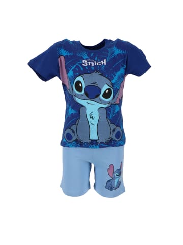 Lilo & Stitch Lilo & Stitch Shortama Atmungsaktiver Kurzarm-Schlafanzug für in Dunkelblau