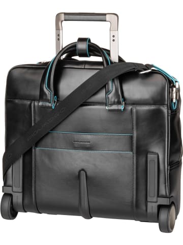 Piquadro Pilotenkoffer Blue Square Wheeled Briefcase 4729 in Nero