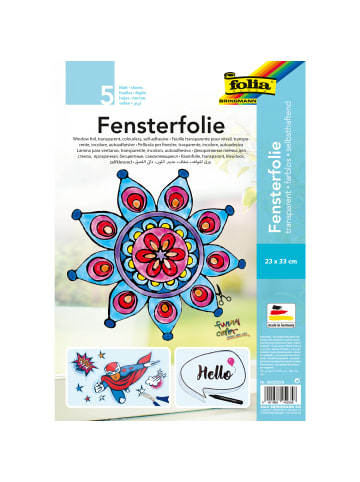 folia PAPER Fensterfolie, 23 x 33 cm, selbsthaftend, farblos in Transparent