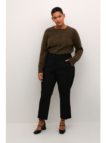 KAFFE curve Strickjacke KCselmi in Major Brown Melange