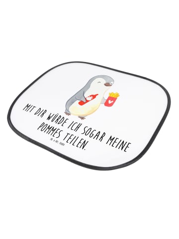 Mr. & Mrs. Panda sonnenschutz Pinguin Pommes mit Spruch in Weiß