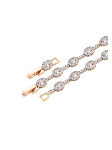 faina Women Crystal-Studded Bracelet in Rose Gold