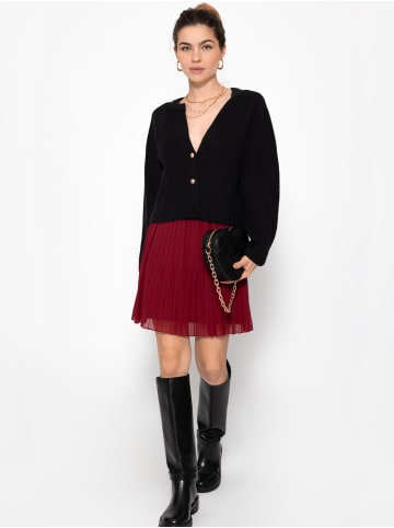 SASSYCLASSY Plissée-Rock aus Chiffon in Rot