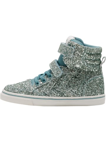 Hummel Sneaker Mid Slimmer Stadil Glitter Jr in MINERAL BLUE