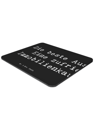Mr. & Mrs. Panda Mouse Pad Spruch Immobilienkauffrau Freude mit ... in Schwarz