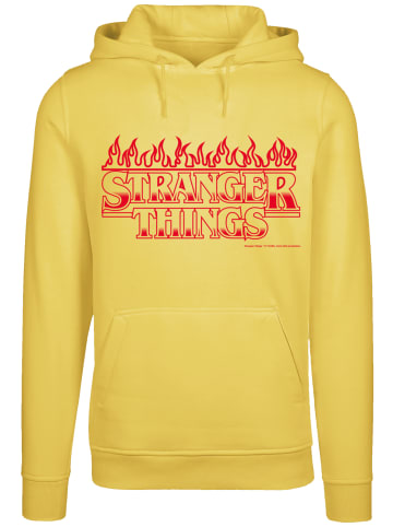 F4NT4STIC Hoodie Stranger Things Flames Netflix TV Series in taxi yellow