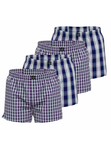 Bugatti Web-Boxershorts 4er Pack in Blau