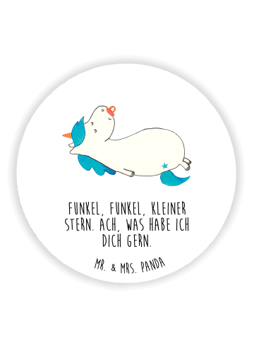 Mr. & Mrs. Panda magnet Einhorn Schnuller mit Spruch in Weiß