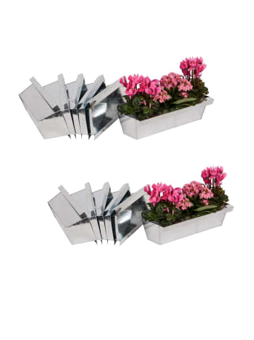 UNUS Blumenkasten mit Kante für Paletten in Silber