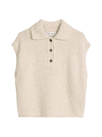 Marc O'Polo Ärmelloser Polo-Pullover loose in Grey Silk