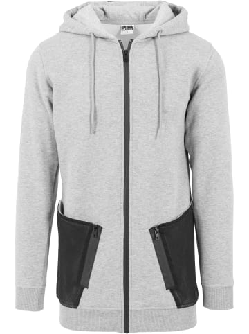 Urban Classics Zip-Kapuzenpullover in gry/blk