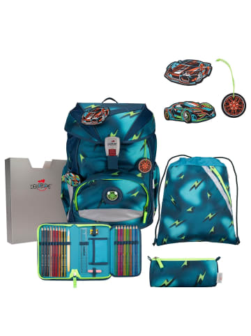 DerDieDas ErgoFlex Light - Schulranzen Set 5tlg. 800g (Roses) in Magic Light