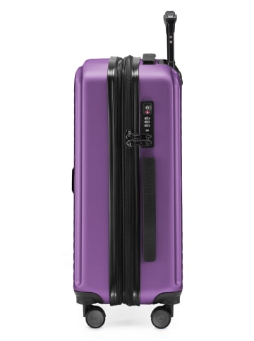 Hauptstadtkoffer Mitte - Handgepäck Bordgepäck-Trolley Koffer, TSA, in Aubergine