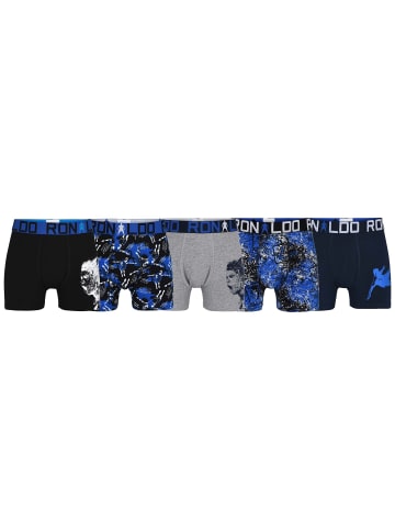 CR7 Boxershort 5er Pack in Schwarz/Blau/Grau