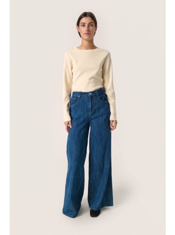 Soaked in Luxury Strickpullover SLSina Gerade Passform in Whitecap Gray