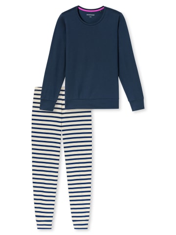 Schiesser Schlafanzug Casual Essentials in deep blue