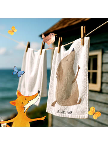 Mr. & Mrs. Panda Gästehandtücher Hund Liebe ohne Spruch in Weiß