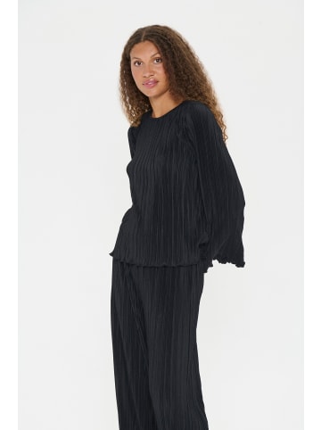 SAINT TROPEZ Langarm-Bluse ZuniSZ Gerade Passform in Black