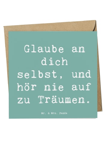 Mr. & Mrs. Panda Glückwunschkarte Spruch Glaube an sich selbst m... in Meeresbrise