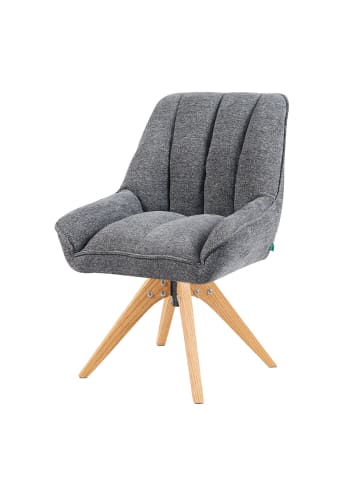 DUBI Möbel 2er-Set: Drehstuhl Mika-Lio in Grau - (B)60 x (H)88 x  (T)68 cm