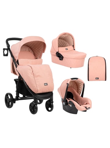 Kikkaboo Kombikinderwagen Madrid 3 in 1 in rosa