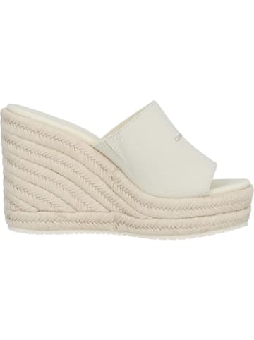 Calvin Klein Plateau-Pantoletten in creamy white