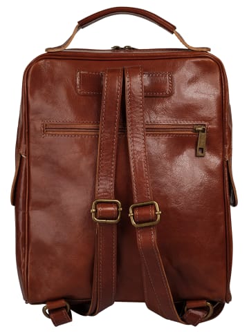 piké Rucksack echt Leder in cognac
