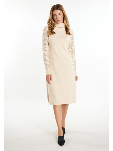 usha BLACK LABEL Strickkleid Mit Pailletten in Creme