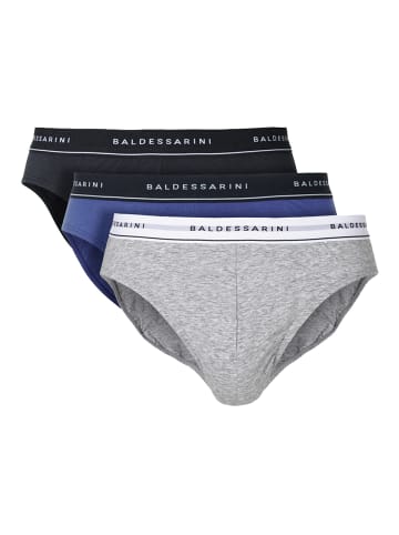 Baldessarini Slip 3er Pack in Schwarz/Blau/Grau