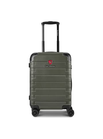 Tonino Lamborghini Milano 4 Rollen Kabinentrolley S 54 cm mit Dehnfalte in olive